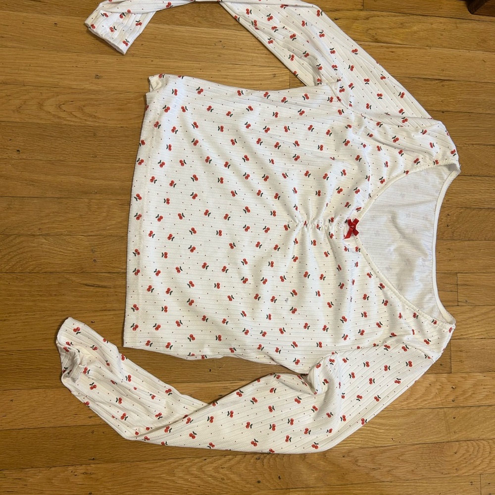 ROMWE White and Pink Striped Top